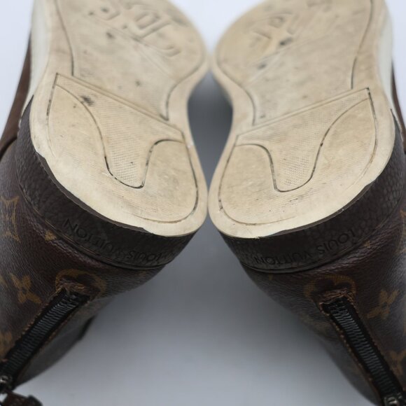 Louis Vuitton Men's Size 6.5 Brown Nubuck Leather and Monogram Leather Line Up - Picture 11 of 12